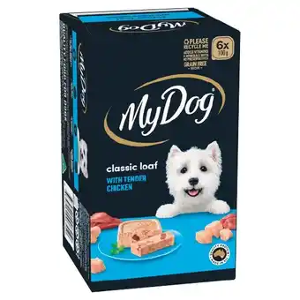 Woolworths My dog wet dog food pk 6 x 100g offer