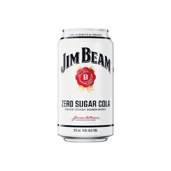 Jim beam zero sugar cola cans 10x375ml offer at Woolworths