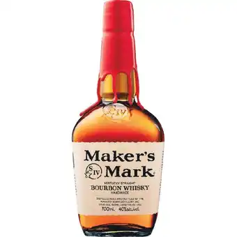 Woolworths Maker’s mark kentucky bourbon 700ml offer