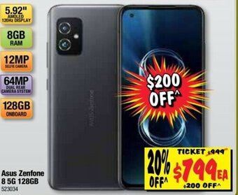 JB Hi-Fi Asus Zenfone 8 5G 128GB offer