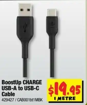 JB Hi-Fi BoostUp Charge USB-A to USB-C Cable offer