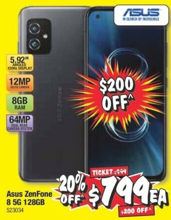JB Hi-Fi Asus Zenfone 8 5G 128GB offer