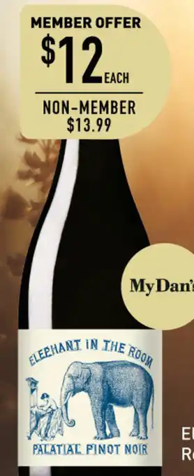Dan Murphy's Elephant in the Room Pinot Noir offer