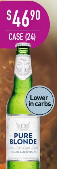 Dan Murphy's Pure Blonde Ultra Low Carb Lager 355ml offer