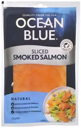 Coles Ocean blue sliced smoked salmon 100g offer