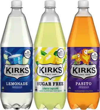 Coles Kirks soft drink 1.25 litre offer