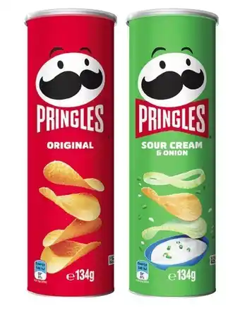 Coles Pringles potato crisps 118g-134g offer