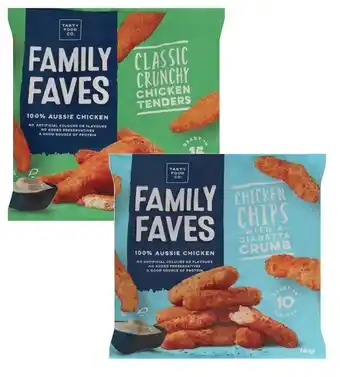 Coles Family faves chicken tenders or chips 1kg offer