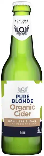 Pure blonde crisp apple cider bottles 24x355ml