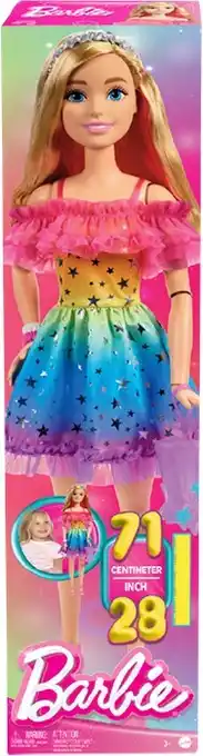 Barbie 28 rainbow dress doll