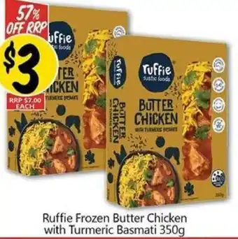 Not Quite Right Fuffie Frozen Butter Chicken with Turmeric Basmati 350g offer