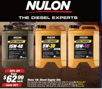 Diesel Engine Oils 10L