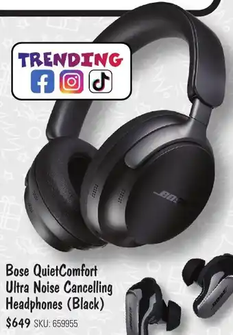 JB Hi-Fi Bose QuietComfort Ultra Noise Cancelling Headphones (Black) offer