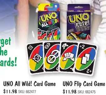 JB Hi-Fi UNO All Wild! Card Game or UNO Flip Card Game offer