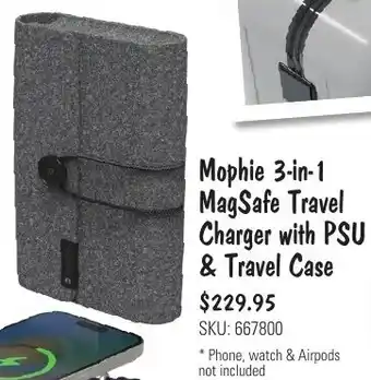 Mophie 3-in-1 MagSafe Travel Charger with PSU & Travel Case
