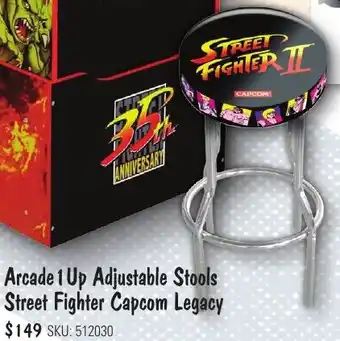 Arcade 1 Up Adjustable Stools Street Fighter Capcom Legacy