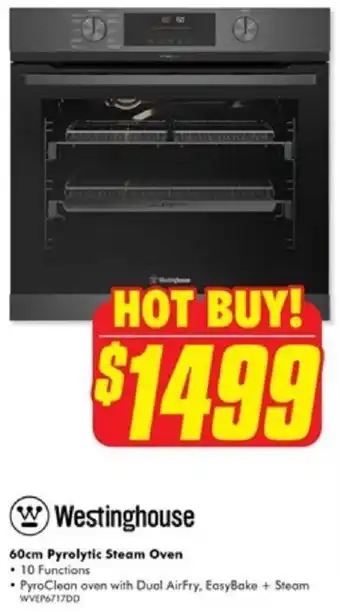 The Good Guys 60cm Pyrolytic Steam Oven offer