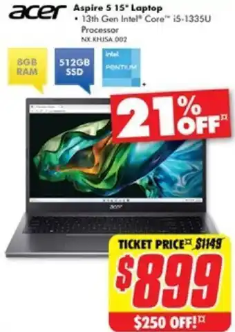 The Good Guys acer Aspire 5 15 Laptop offer