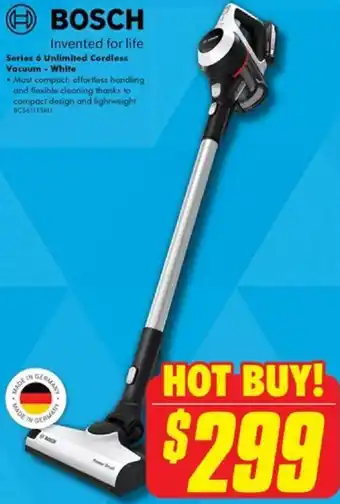 The Good Guys Series 6 Unlimited Cordless Vacuum - White offer