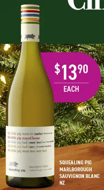 Dan Murphy's SQUEALING PIG MARLBOROUGH SAUVIGNON BLANC NZ offer