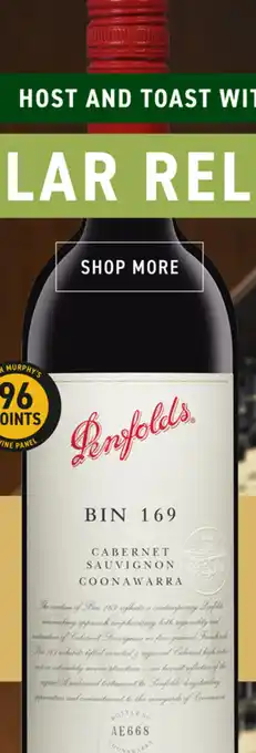 Dan Murphy's PENFOLDS BIN 169 CABERNET SAUVIGNON 2009 offer