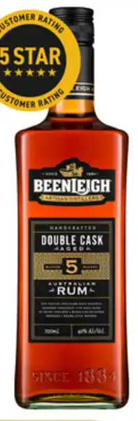 Beenleigh Handcrafted Double Cask Rum 700mL