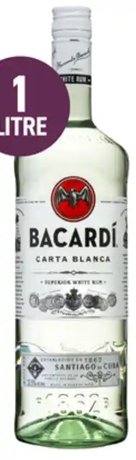 Bacardi Carta Blanca Superior White Rum 1L