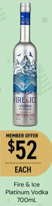 Dan Murphy's Fire & Ice Platinum Vodka 700mL offer