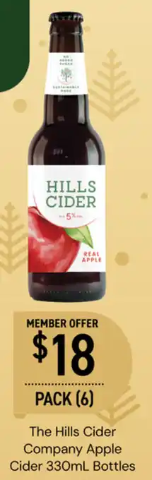 Dan Murphy's The Hills Cider Company Apple Cider 330ml Bottles offer