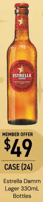 Dan Murphy's Estrella Damm Lager 330mL Bottles offer