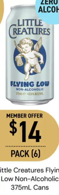 Dan Murphy's Little Creatures Flying Low Non-Alcoholic 375mL Cans offer