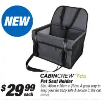 Sprint Auto Parts Cabincrew Pet Seat Holder 40cm x 30cm x 25cm offer