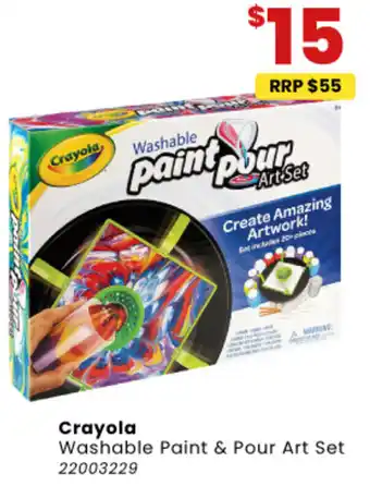 Toymate Crayola Washable Paint & Pour Art Set offer
