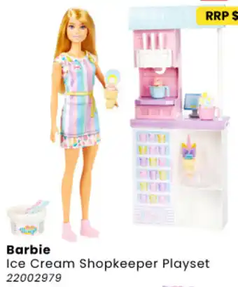 Toymate Barbie Ice Cream Shopkeeper Playset offer