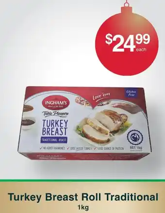 Australian Butchers Turkey Breast Roll Traditional 1kg offer