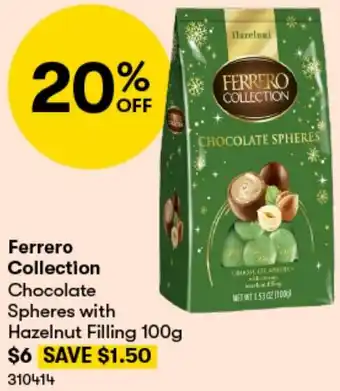 Ferrero Collection Chocolate Spheres with Hazelnut Filling 100g