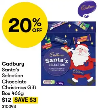 BIG W Cadbury Santa's Selection Chocolate Christmas Gift Box 466g offer