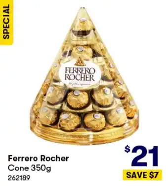 BIG W Ferrero Rocher Cone 350g offer