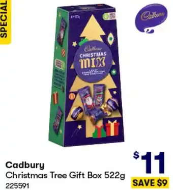 BIG W Cadbury Christmas Tree Gift Box 522g offer