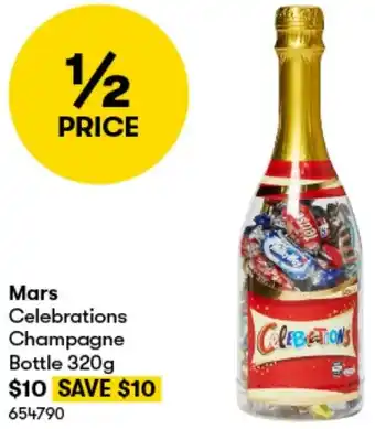 BIG W Mars Celebrations Champagne Bottle 320g offer