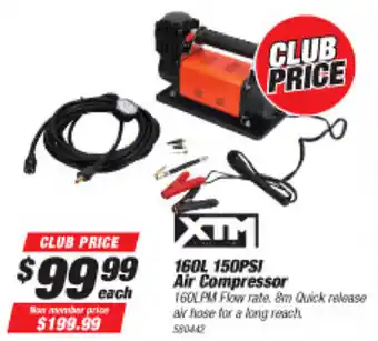 Sprint Auto Parts XTM Air Compressor 160L 150PSI offer