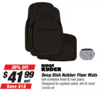 Ridge Ryder Deep Dish Rubber Floor Mats