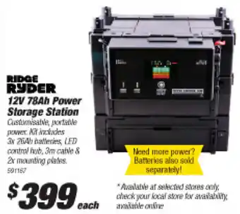 Sprint Auto Parts Ridge Ryder Power Storage Station 12V 78Ah offer