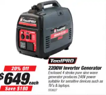 ToolPro Inverter Generator 2200W