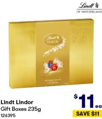 BIG W Lindt Lindor Gift Boxes 235g offer