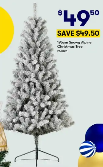 BIG W 195cm Snowy Alpine Christmas Tree offer