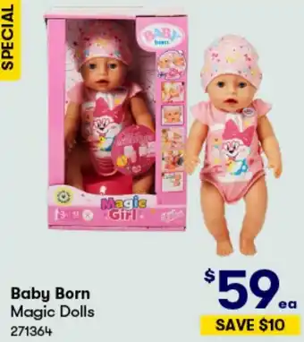 BIG W Baby Born Magic Dolls offer