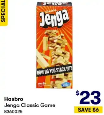 BIG W Hasbro Jenga Classic Game offer