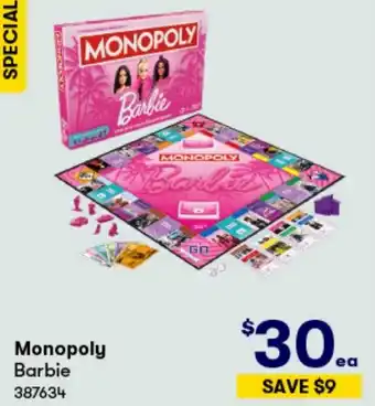 BIG W Monopoly Barbie offer