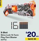BIG W X-Shot Skins Lock 16 Form Play Dart Blaster offer